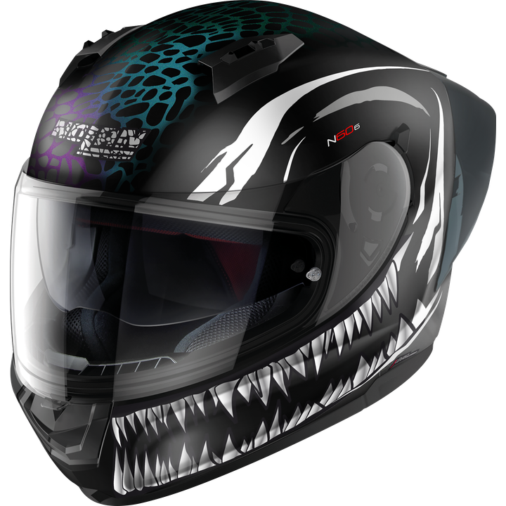 Integralhelm N60-6 SPORT RAVENOUS #28 matt-schwarz-weiss