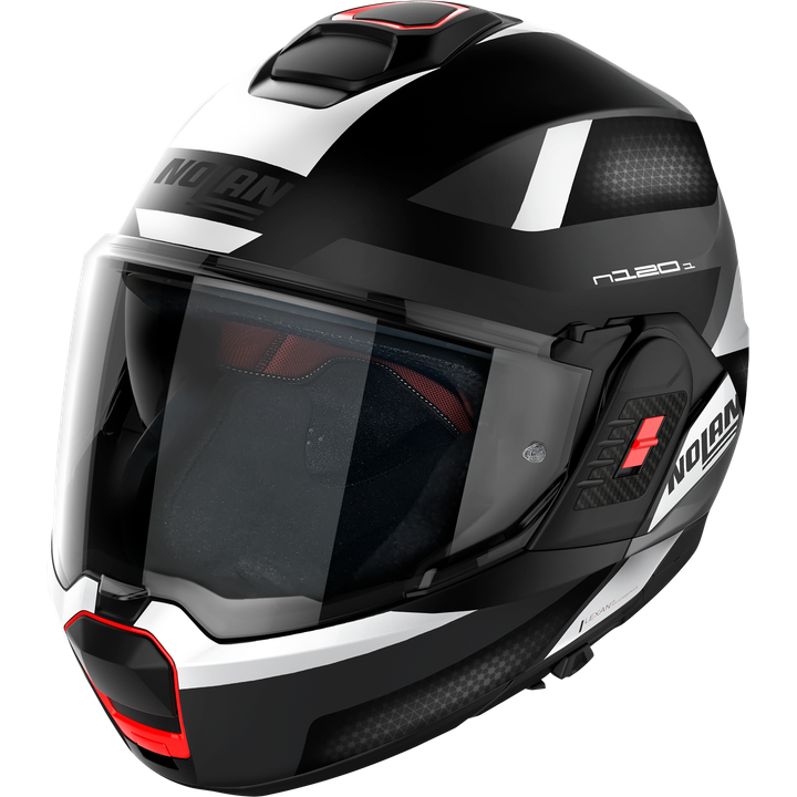 Modularhelm N120-1 SUBWAY N-COM #21 matt-schwarz-weiss