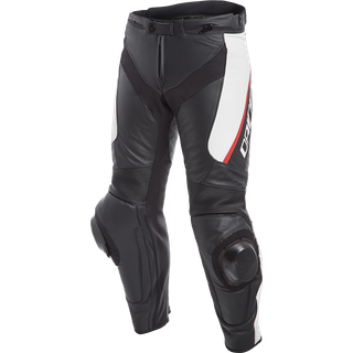 Pantalons en cuir DELTA 3 noir-blanche-rouge