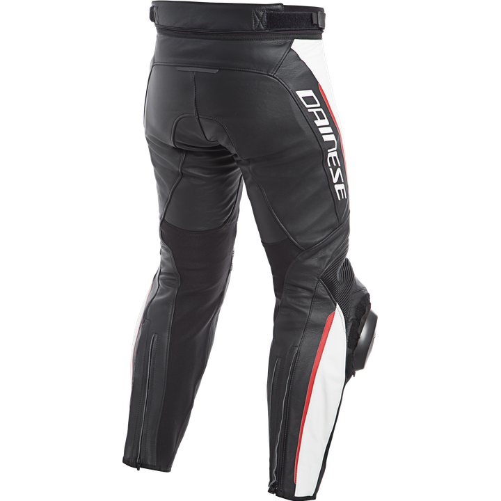 Pantalons en cuir DELTA 3 noir-blanche-rouge