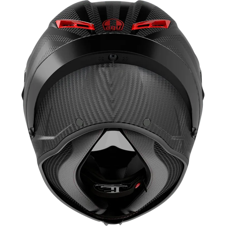 Integralhelm Pista GP RR Intrepido matt carbon schwarz-rot