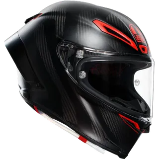 Integralhelm Pista GP RR Intrepido matt carbon schwarz-rot