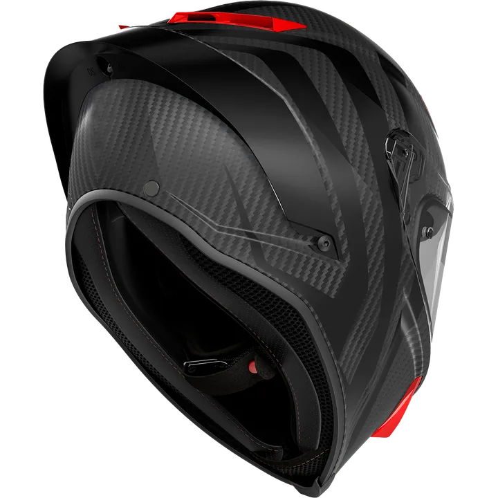Integralhelm Pista GP RR Intrepido matt carbon schwarz-rot
