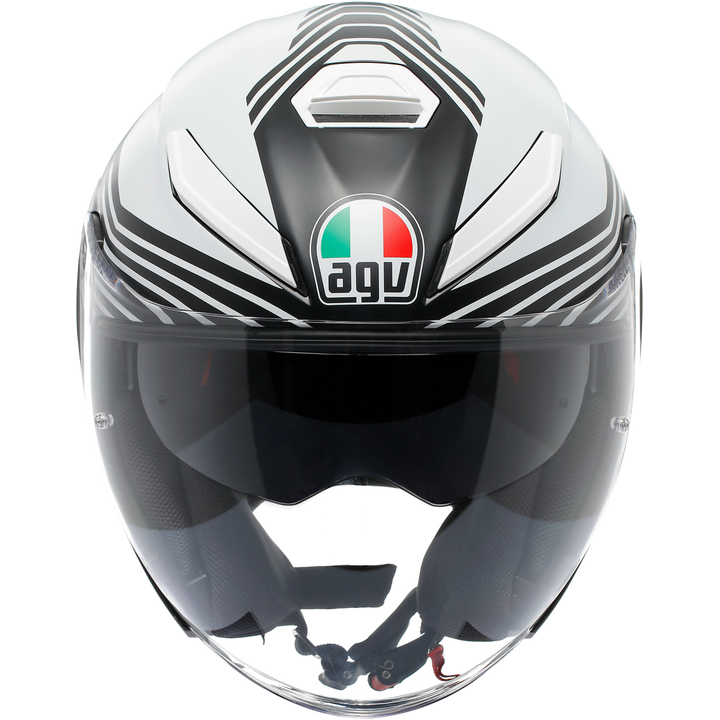 Casque jet K5 Evo Control matte black and white