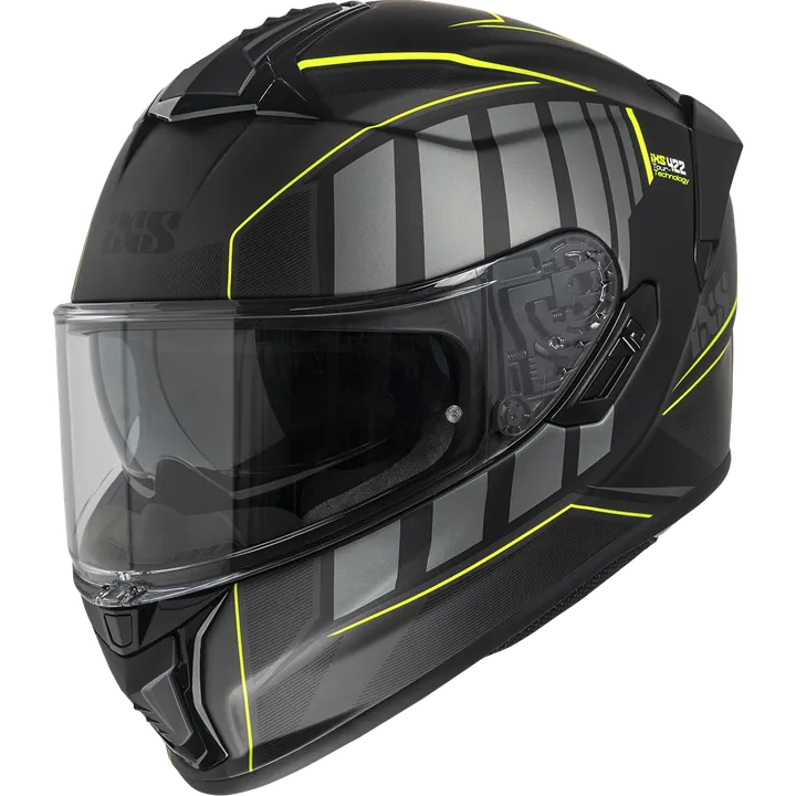 Integralhelm iXS422 FG 2.1 schwarz matt-gelb fluo