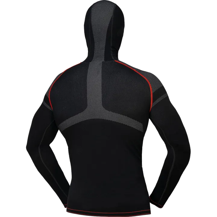 Maillot de corps à capuche 365 noir-gris