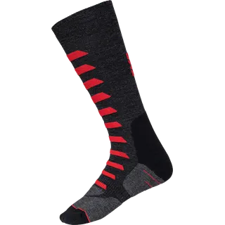 Socken Merino 365 grau-rot