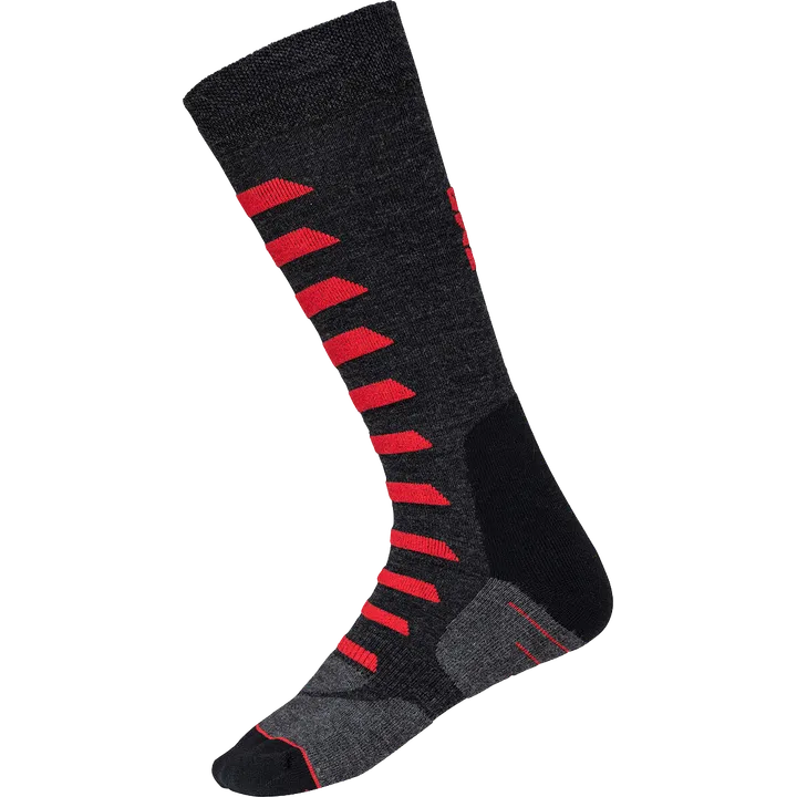 Socken Merino 365 grau-rot