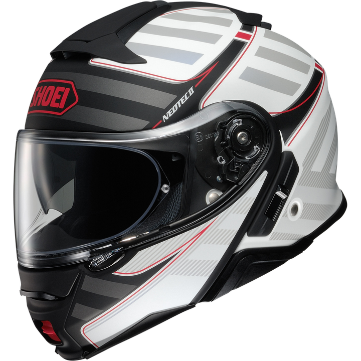 Casque ouvrable Neotec II Splicer blanche mat-noir-rouge 