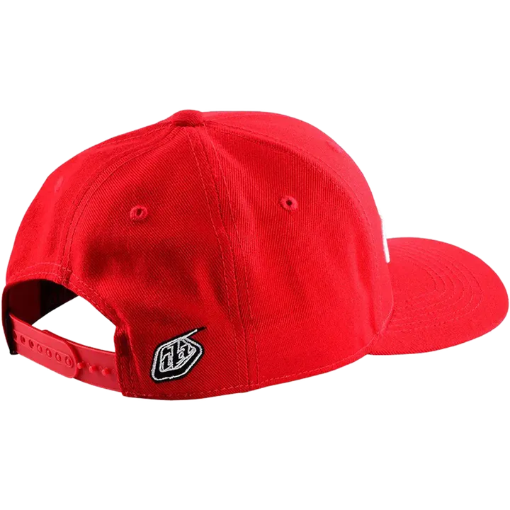 Curved Snapback Hat - Signature rouge-blanc