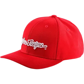 Curved Snapback Hat - Signature rouge-blanc