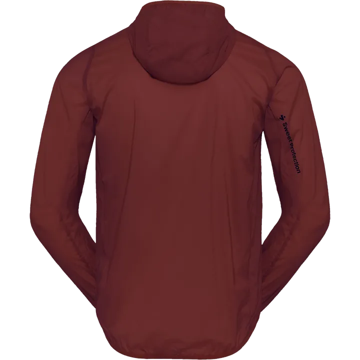 Hunter Hooded Wind Jacket dark red