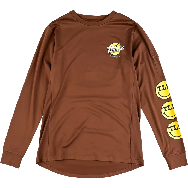 Ruckus Long Sleeve Ride Tee - Wheelies braun