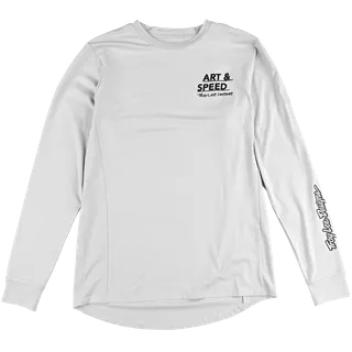 Ruckus Long Sleeve Ride Tee - Art and Speed blanc