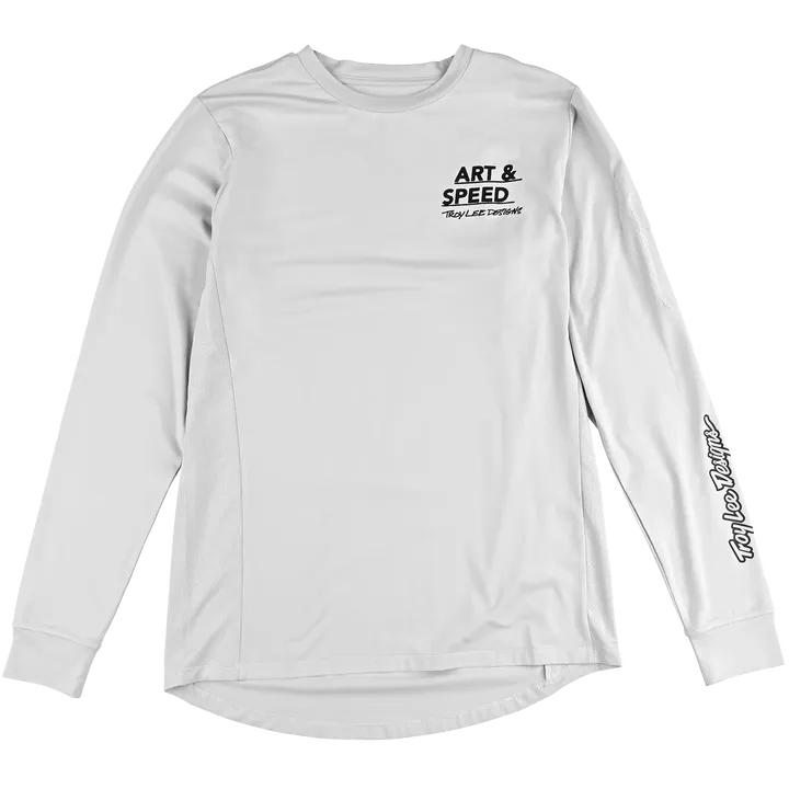 Ruckus Long Sleeve Ride Tee - Art and Speed blanc