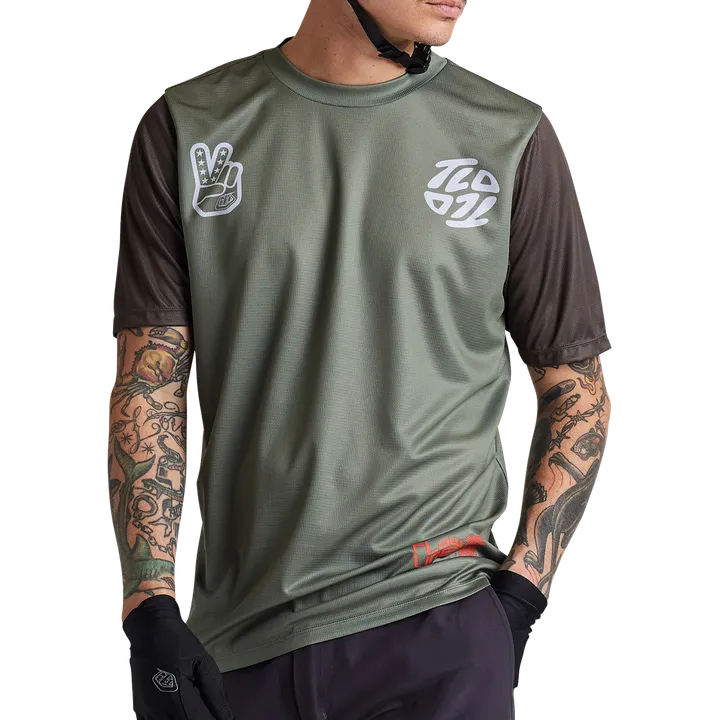 Flowline SS Jersey - Flipped olive