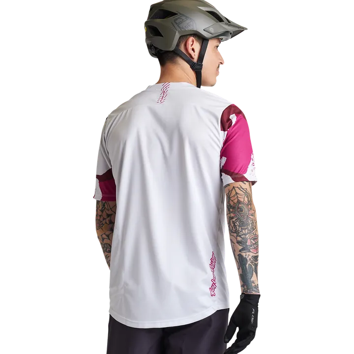 Flowline SS Jersey - Condfined blanc-rose