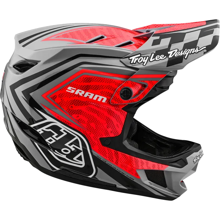 D4 Carbon Helmet - SRAM rouge-noir