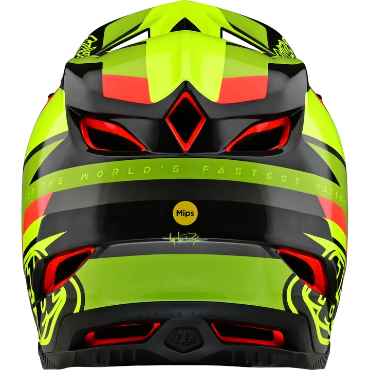 D4 Carbon Helmet - Omega schwarz-fluogelb