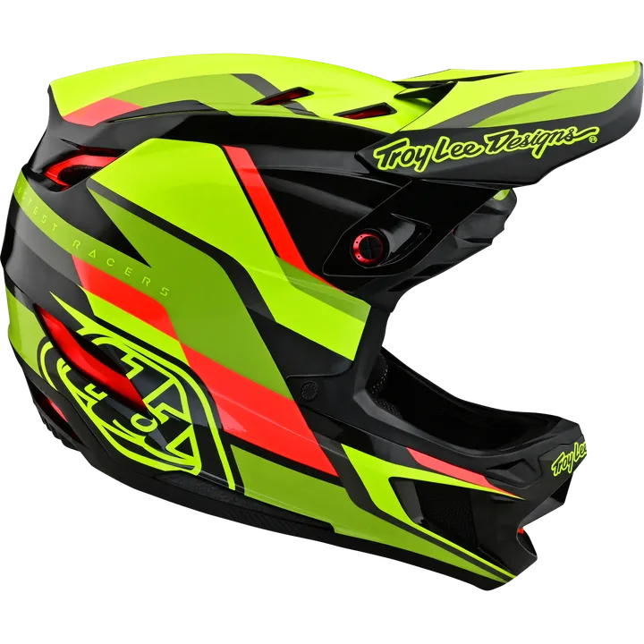 D4 Carbon Helmet - Omega schwarz-fluogelb