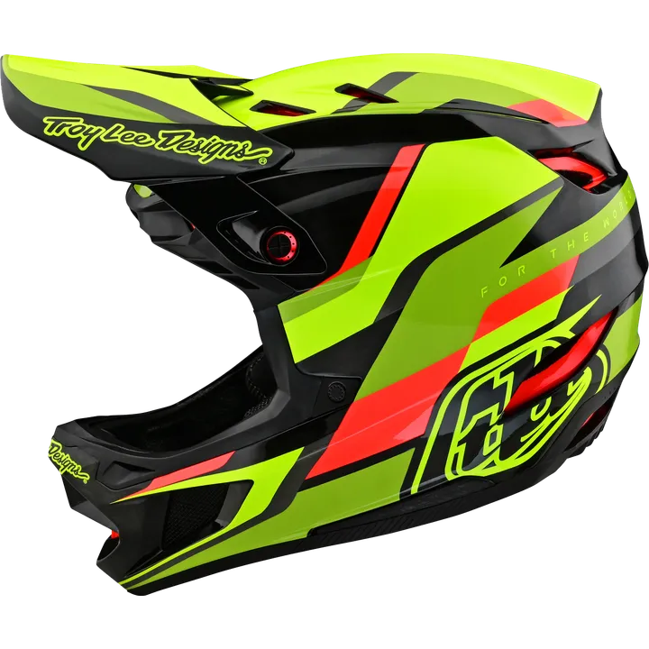 D4 Carbon Helmet - Omega schwarz-fluogelb