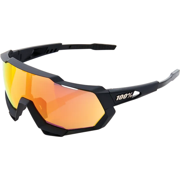 Brille Speedtrap Soft Tact Black-HiPER Red Multilayer Mirror Lens