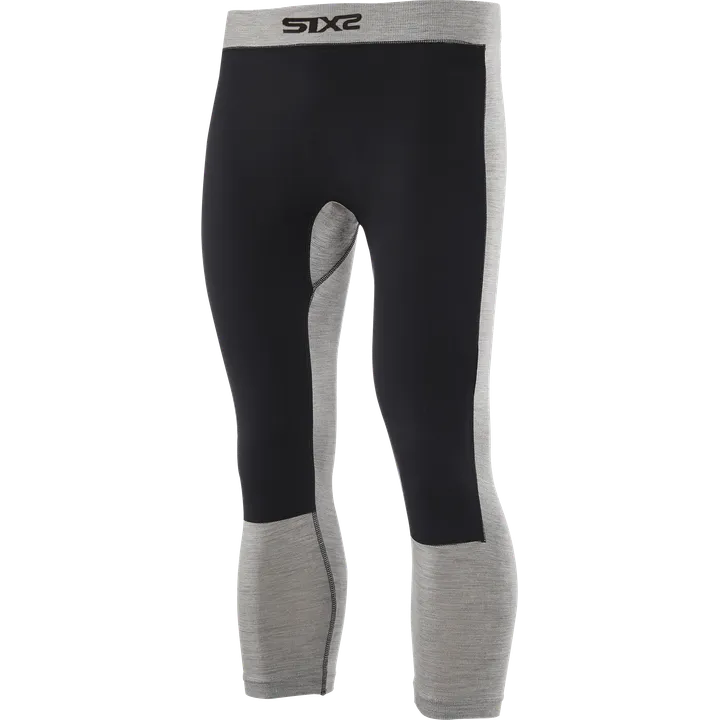 Windstopper Leggings lang PNX WB MERINOS Unisex schwarz-grau
