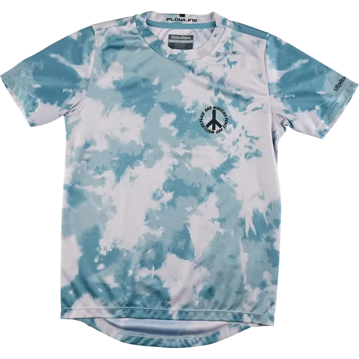 Youth Flowline SS Jersey - Plot weiss-blau
