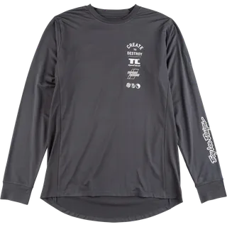 Ruckus Long Sleeve Ride Tee - Destroy carbon