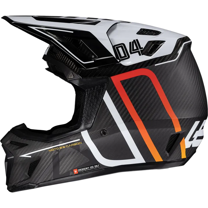 Helmet Kit Moto 9.5 V25 carbon-weiss