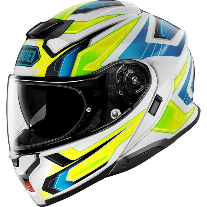 Klapphelm Neotec 3 Anthem TC-3, weiss-hellblau-neon gelb