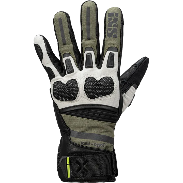 Montevideo-ST Kurzhandschuhe schwarz-oliv-hellgrau