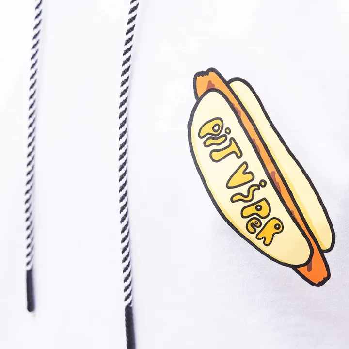 Hot Dog Hoodie blanc