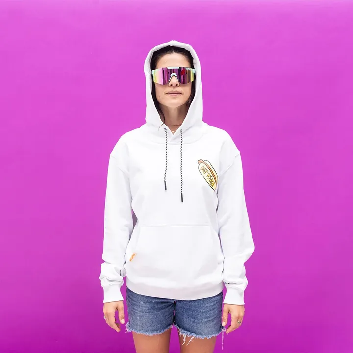 Hot Dog Hoodie blanc