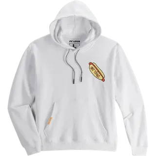 Hot Dog Hoodie blanc
