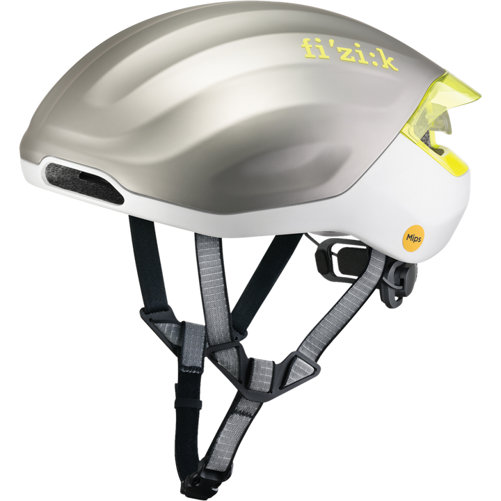 Kudo Aero Helmet + Light silber