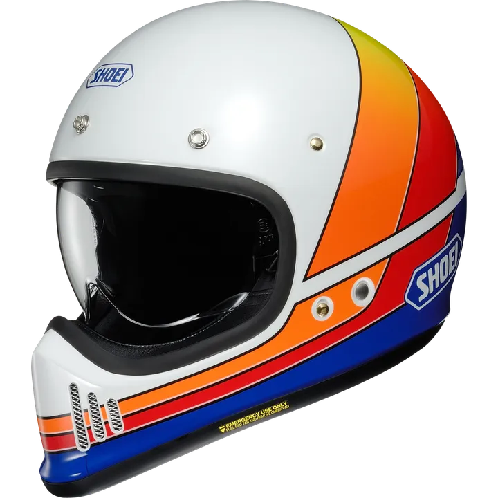 Casque intégral EX-Zero Equastion TC-2 blanche-bleu-orange-rouge-jaune