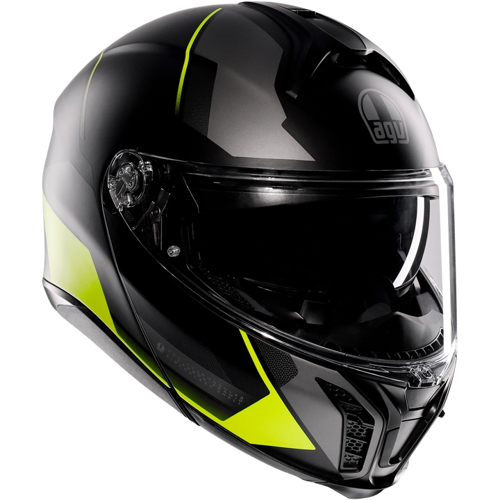 Casque modulable Tourmodular Perception mat noir-jaune
