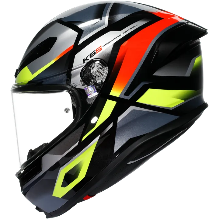 Casque intégral K6 S Erazer noir-rouge-jaune