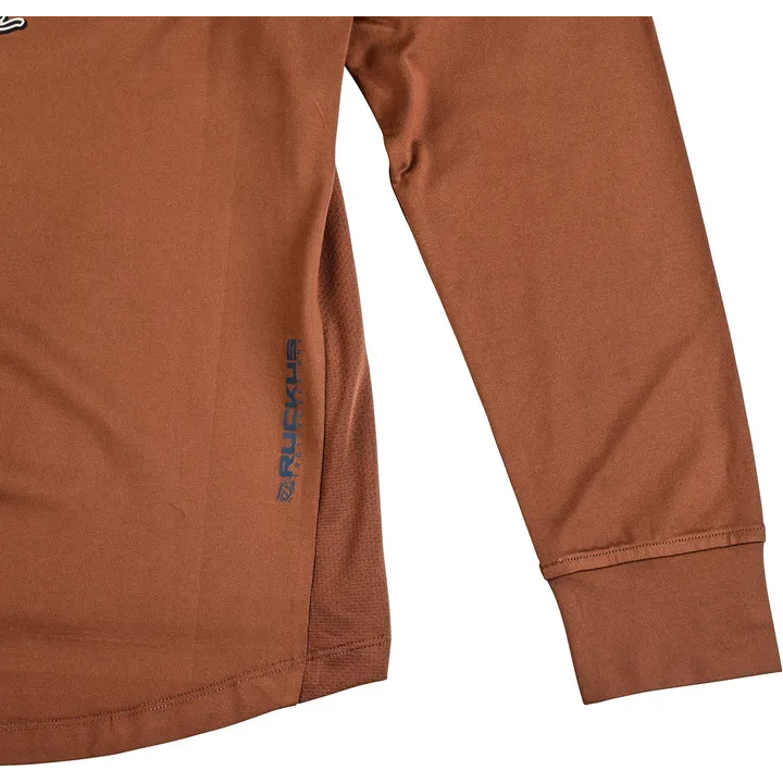 Ruckus Long Sleeve Ride Tee - Wheelies braun