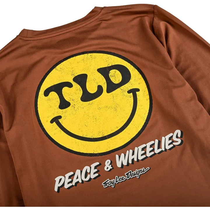 Ruckus Long Sleeve Ride Tee - Wheelies braun