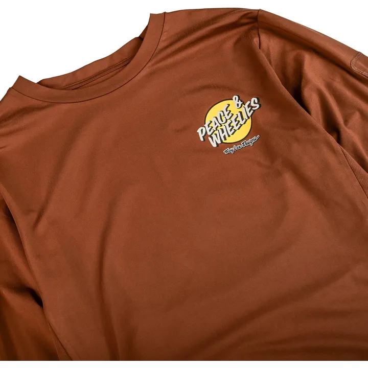 Ruckus Long Sleeve Ride Tee - Wheelies braun