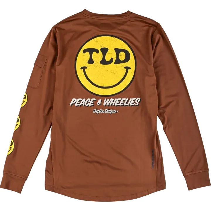 Ruckus Long Sleeve Ride Tee - Wheelies braun