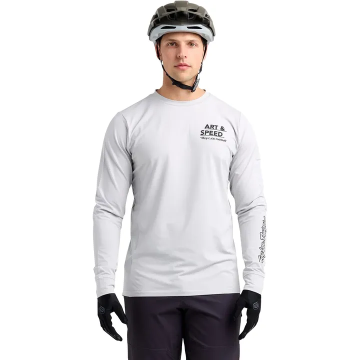 Ruckus Long Sleeve Ride Tee - Art and Speed blanc