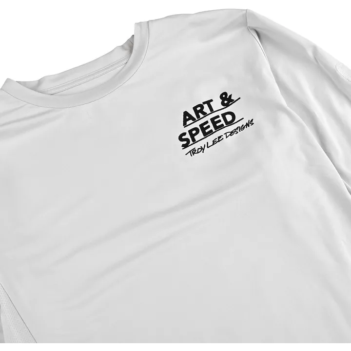 Ruckus Long Sleeve Ride Tee - Art and Speed blanc