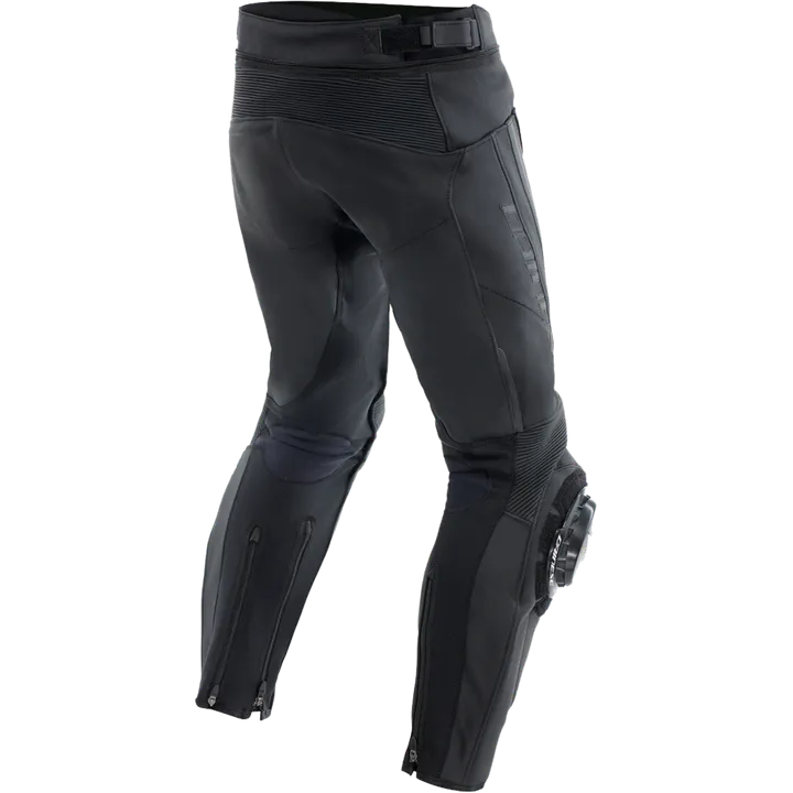 Pantalon en cuir perf. Delta 4 S/T noir