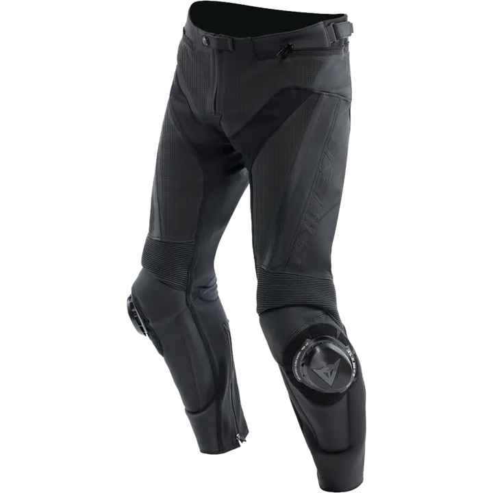Pantalon en cuir perf. Delta 4 S/T noir