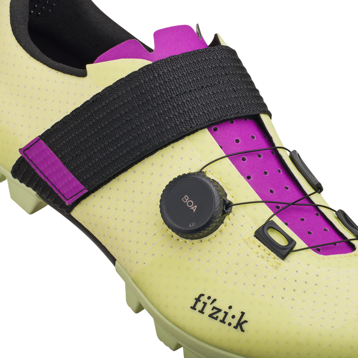 Ferox Carbon Shoes limone/lila
