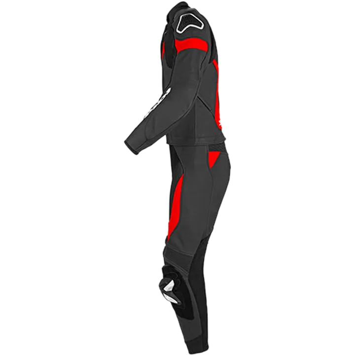 Lederkombi Laser Touring schwarz-rot