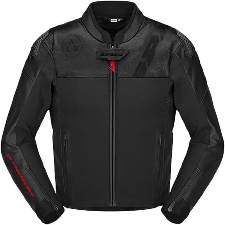 Veste en cuir DP Progressive Hybrid Perforated noir